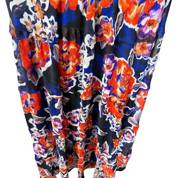 Jones Studio Maxi Floral Sleeveless Chiffon Long Flowy Lined Dress Womens 16W - Picture 11 of 16